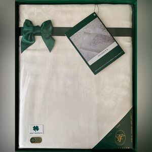 Thomas Ferguson & Co. “Lucky Shamrock” Irish Linen Damask Tablecloth